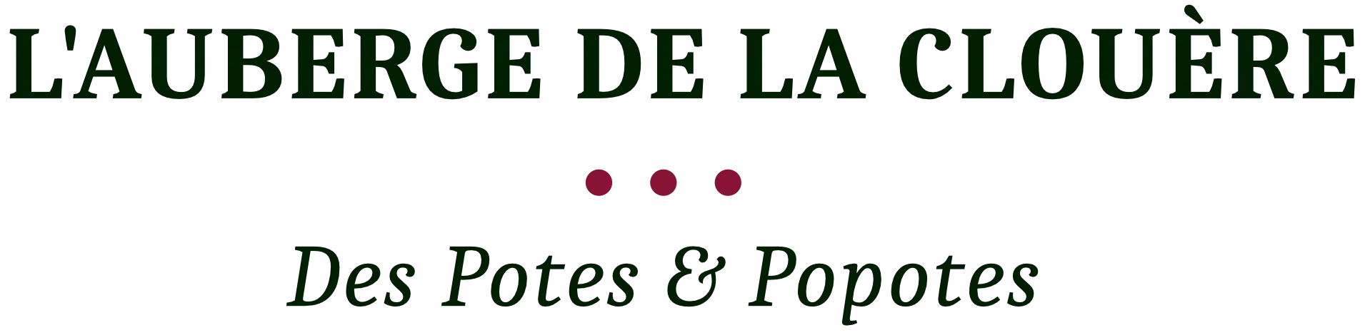 Logo Auberge de la Clouère avec baseline