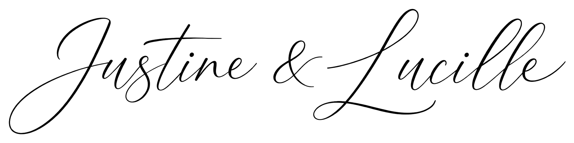 Signature calligraphiée gérante de l'auberge de la Clouère Justine & Lucille