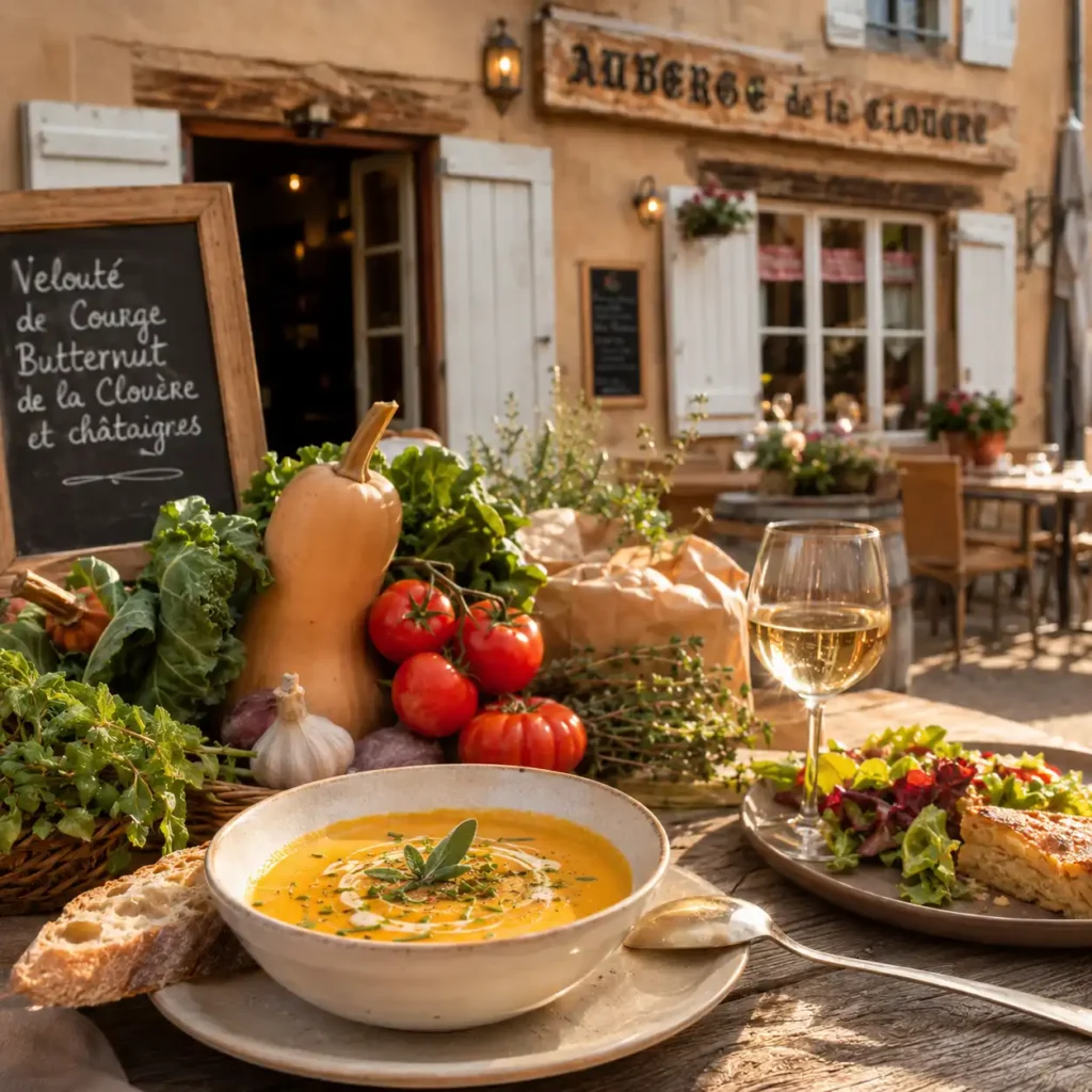 Cuisine locale et de saison a l'auberge de la clouere