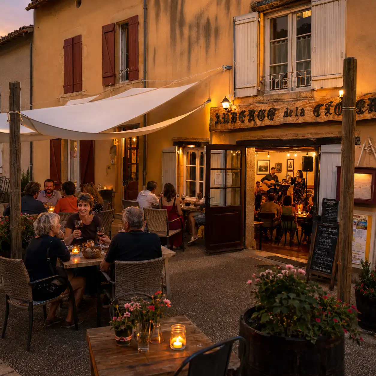 Soirée musicale à l'auberge de la clouère de Chateau-Larcher